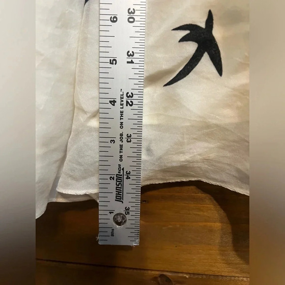 BHLDN Anthro Dress Hitherto Floating Flock Bird Silk Organza Velvet dress - Picture 8 of 11